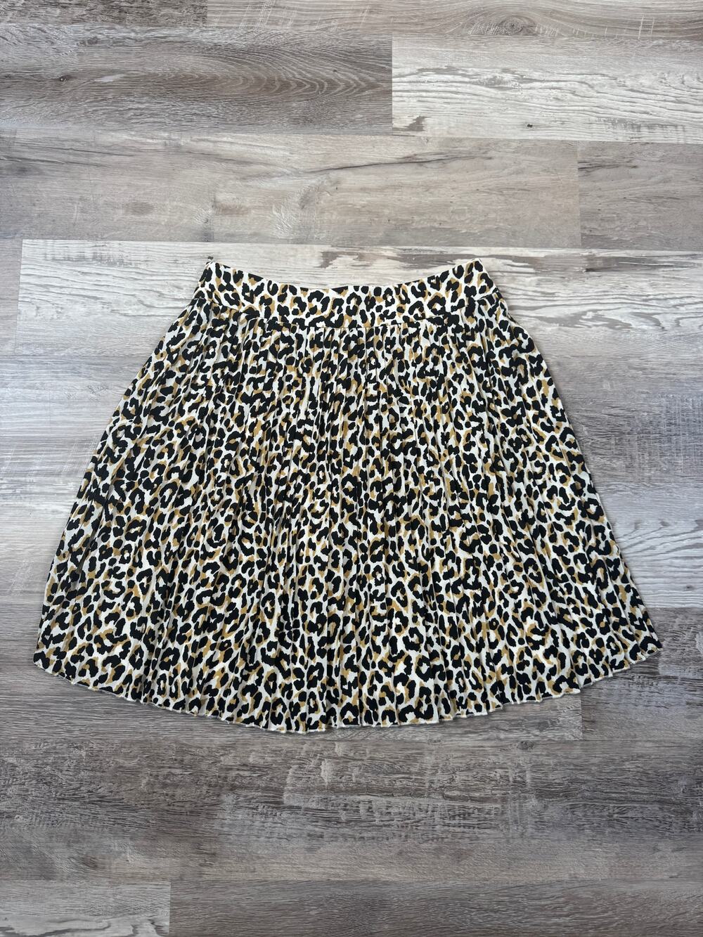 NWT J.Crew Leopard Print Pleated Mini Skirt Animal Print Preppy Holiday Party 6